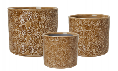 MAEVE Kruka 3-set Beige