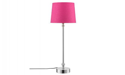 LIAM Bordslampa Krom/Fuchsia