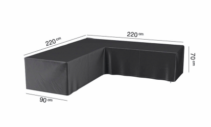 AEROCOVER Mbelskydd L-form 220x220x90 Antracit