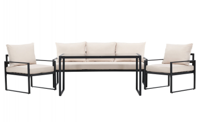 CATTIS Soffgrupp Svart/Beige