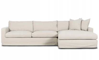 MAXIME Divansoffa Höger Beige