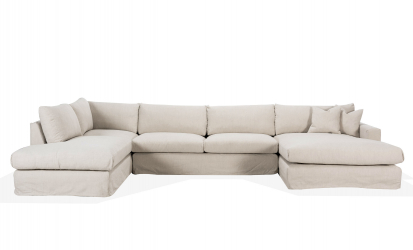 MAXIME U-Soffa Vnster Beige