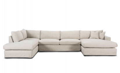 MAXIME U-Soffa Vnster Beige