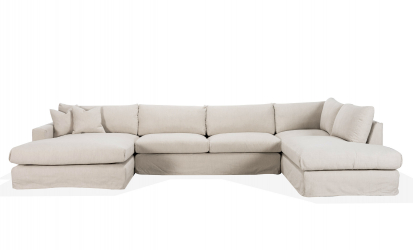 MAXIME U-Soffa Hger Beige