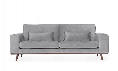 STOCKHOLM 3-sits soffa Velvet Edition Ljusgr