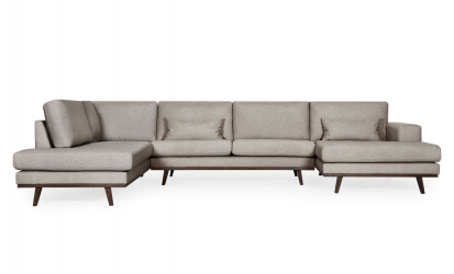 STOCKHOLM Fusion U-soffa Vnster Mrkbeige