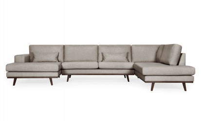 STOCKHOLM Fusion U-soffa Hger Mrkbeige