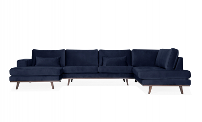 STOCKHOLM U-soffa Hger Velvet Edition Bl