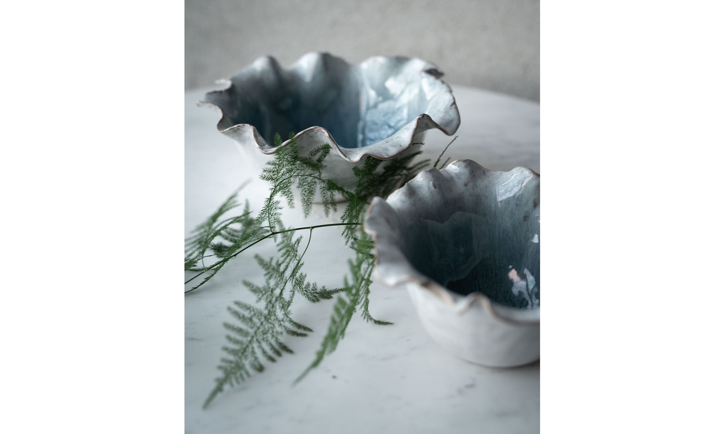 JULIETTE Skål 2-set Blå/Vit från Wikholm Form, bild 2