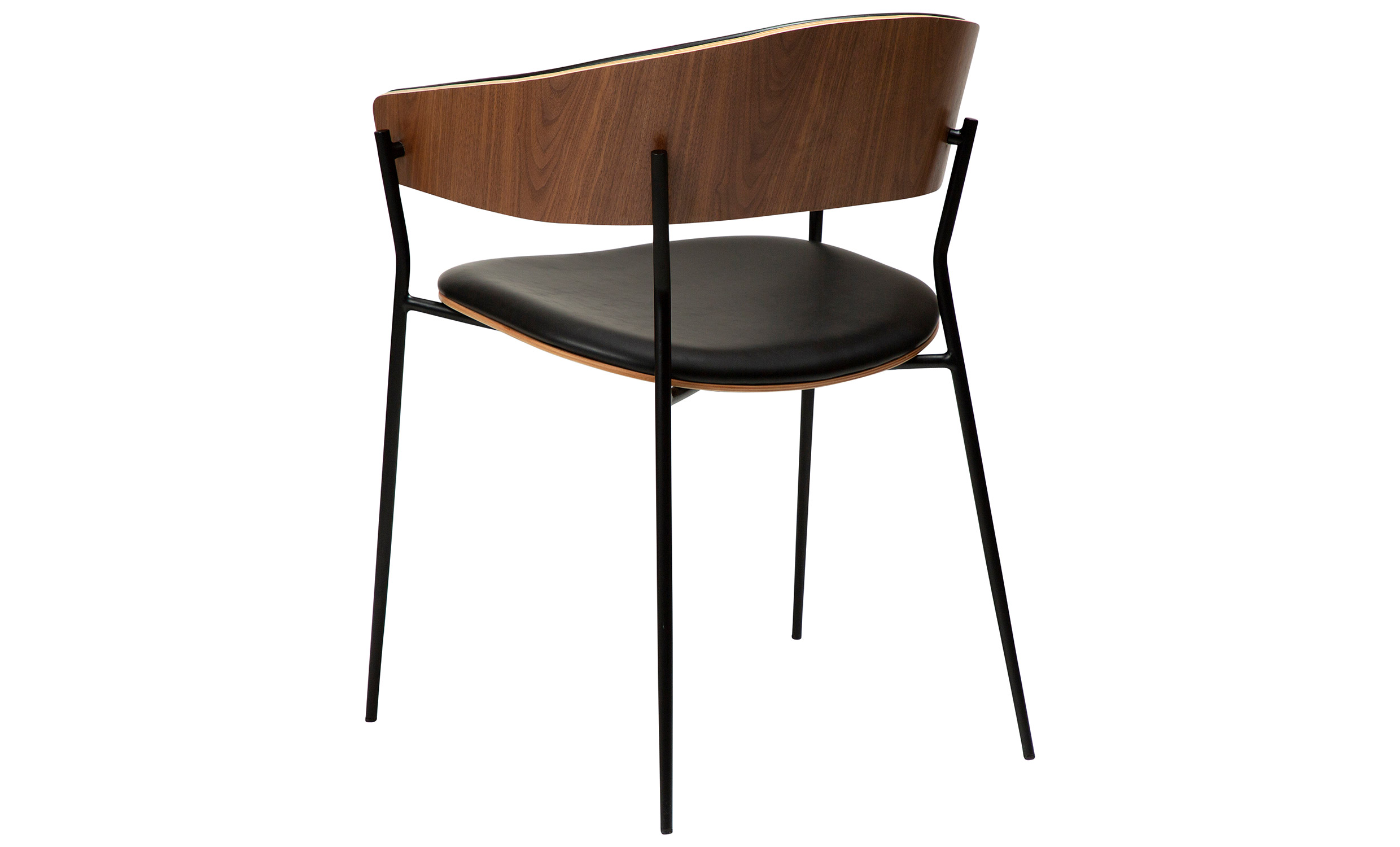 CRIB Stol PU Svart/Valnöt från DAN-FORM, bild 2