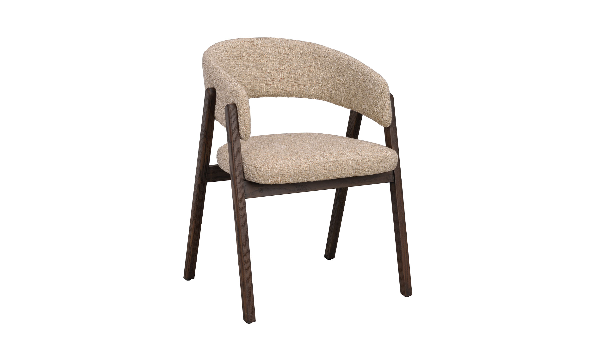 BARNABY Karmstol Mörkbeige, Brun Ek