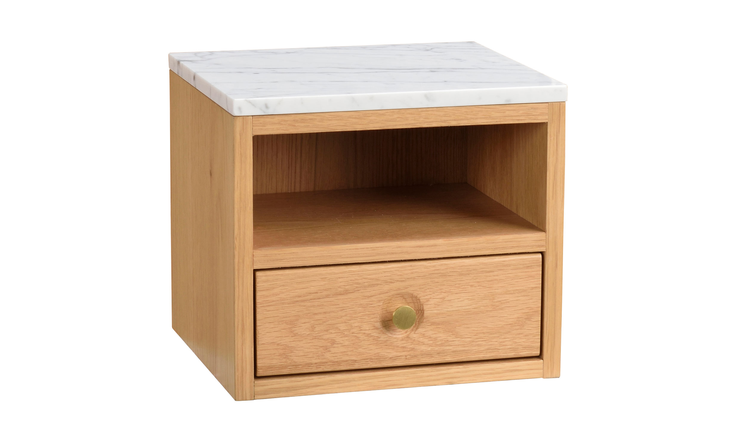 WHITMORE Väggskåp-Sängbord Ek/Vit Marmor från Rowico Home, bild 2