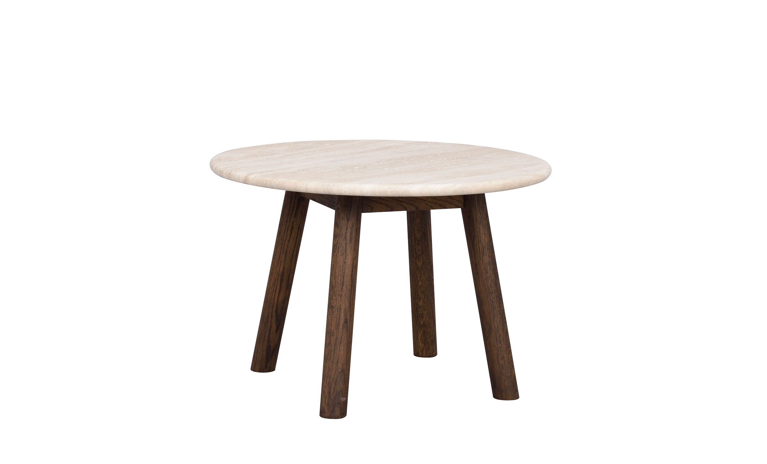 TARANSAY Soffbord Beige Travertin/Brun Ek från Rowico Home, bild 2