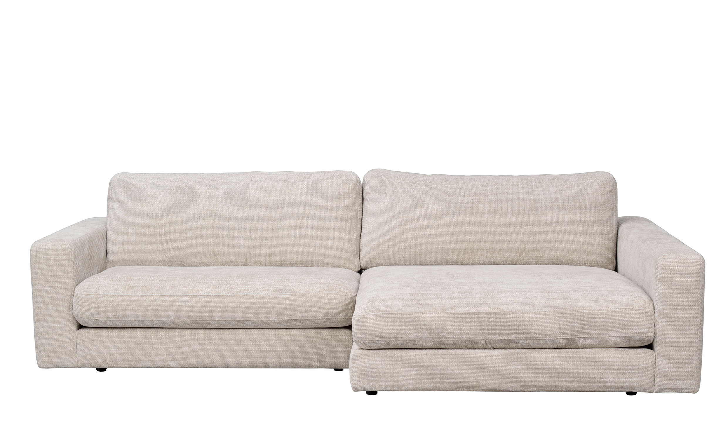 DUNCAN soffa 3-sits schslong hger ljusgr