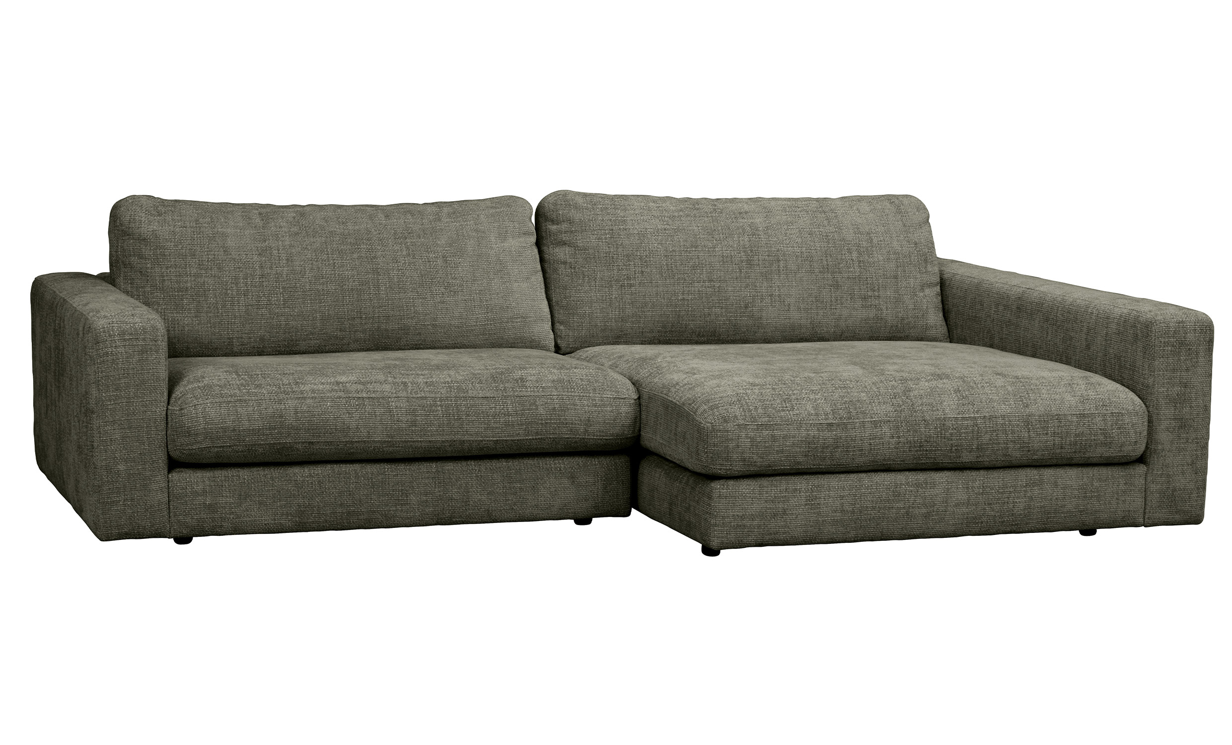 DUNCAN soffa 3-sits-schslong hger grn