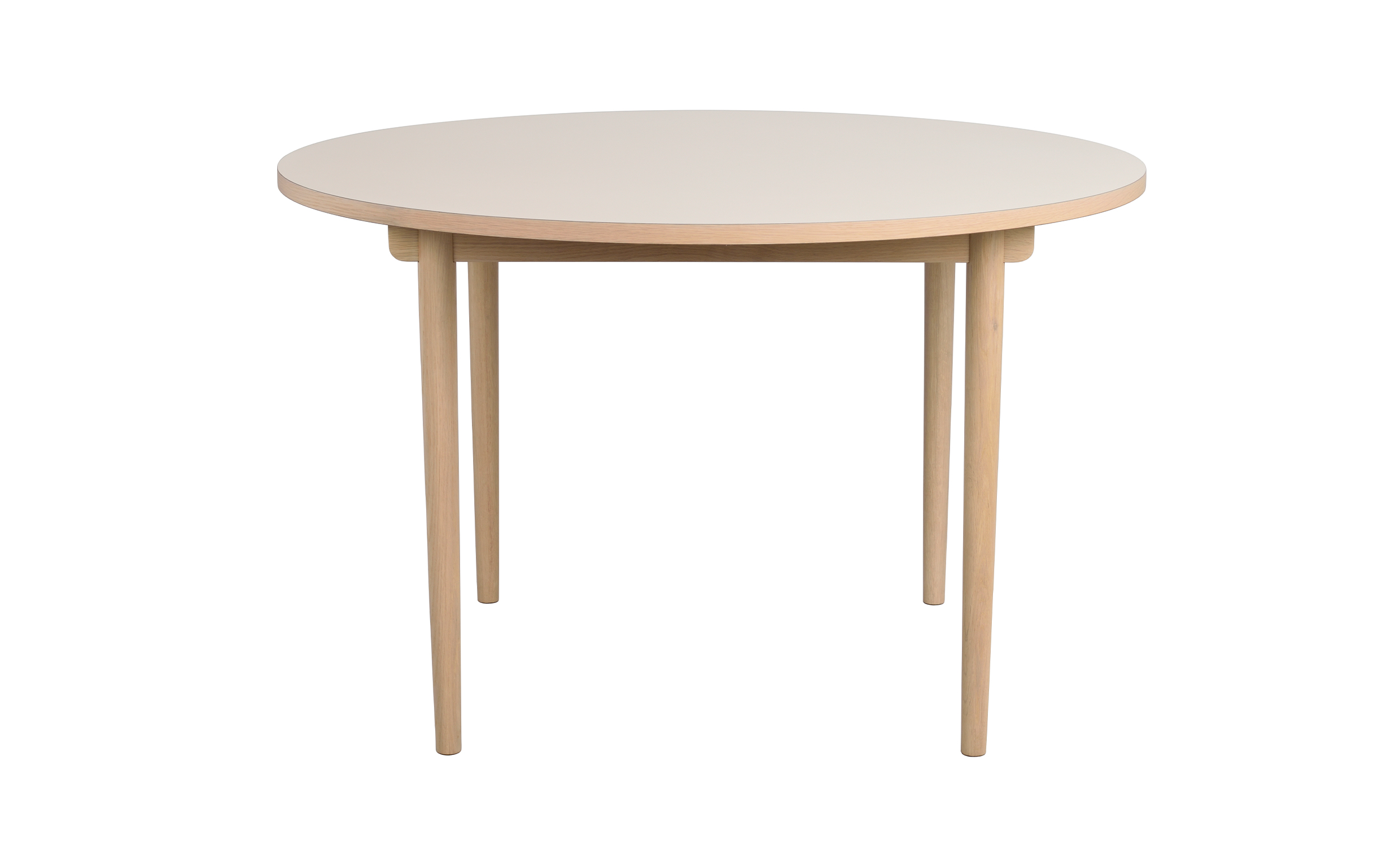 FAIRMOUNT Matbord D120 Vitpig Ek