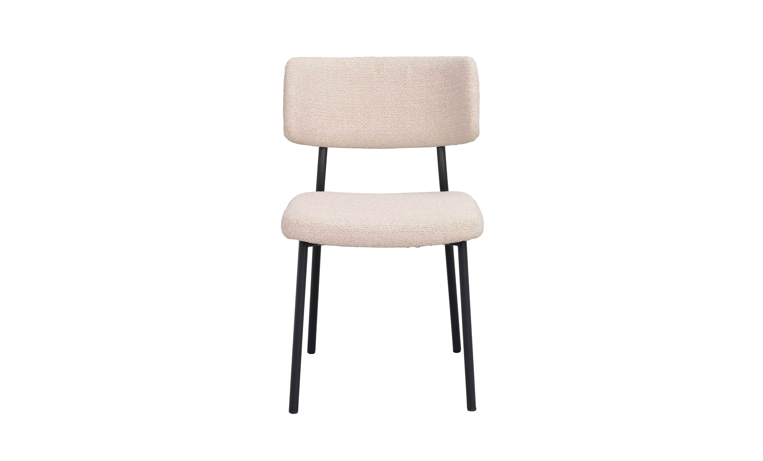 HERBSTER Stol Beige, Metall Svart