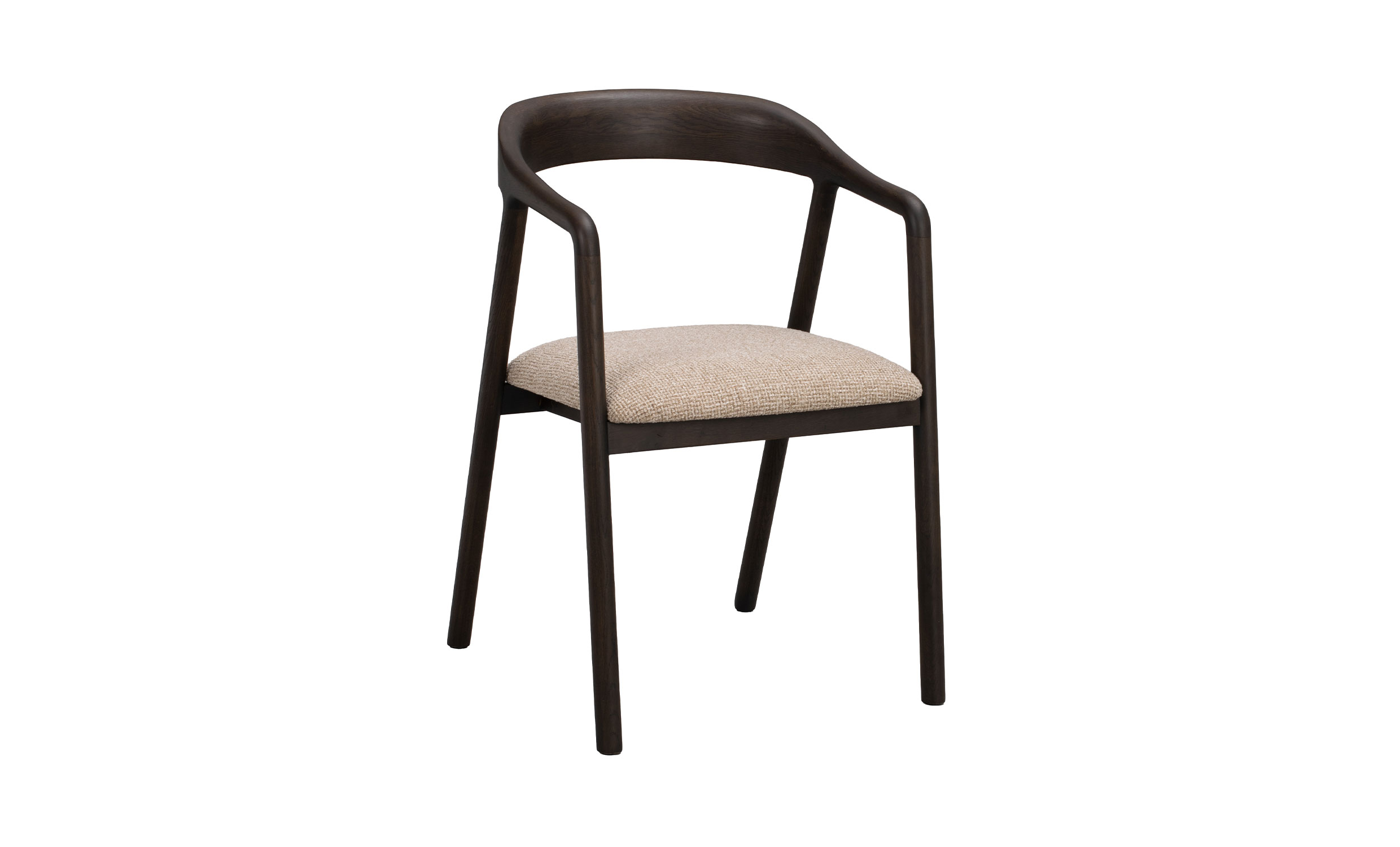 DILLON Karmstol Brun Ek/Beige