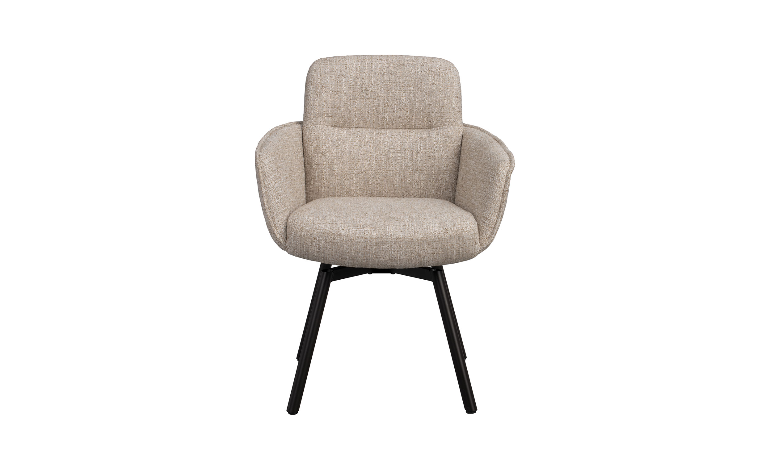ROSWELL Karmstol Ljusbeige, Metall Brun