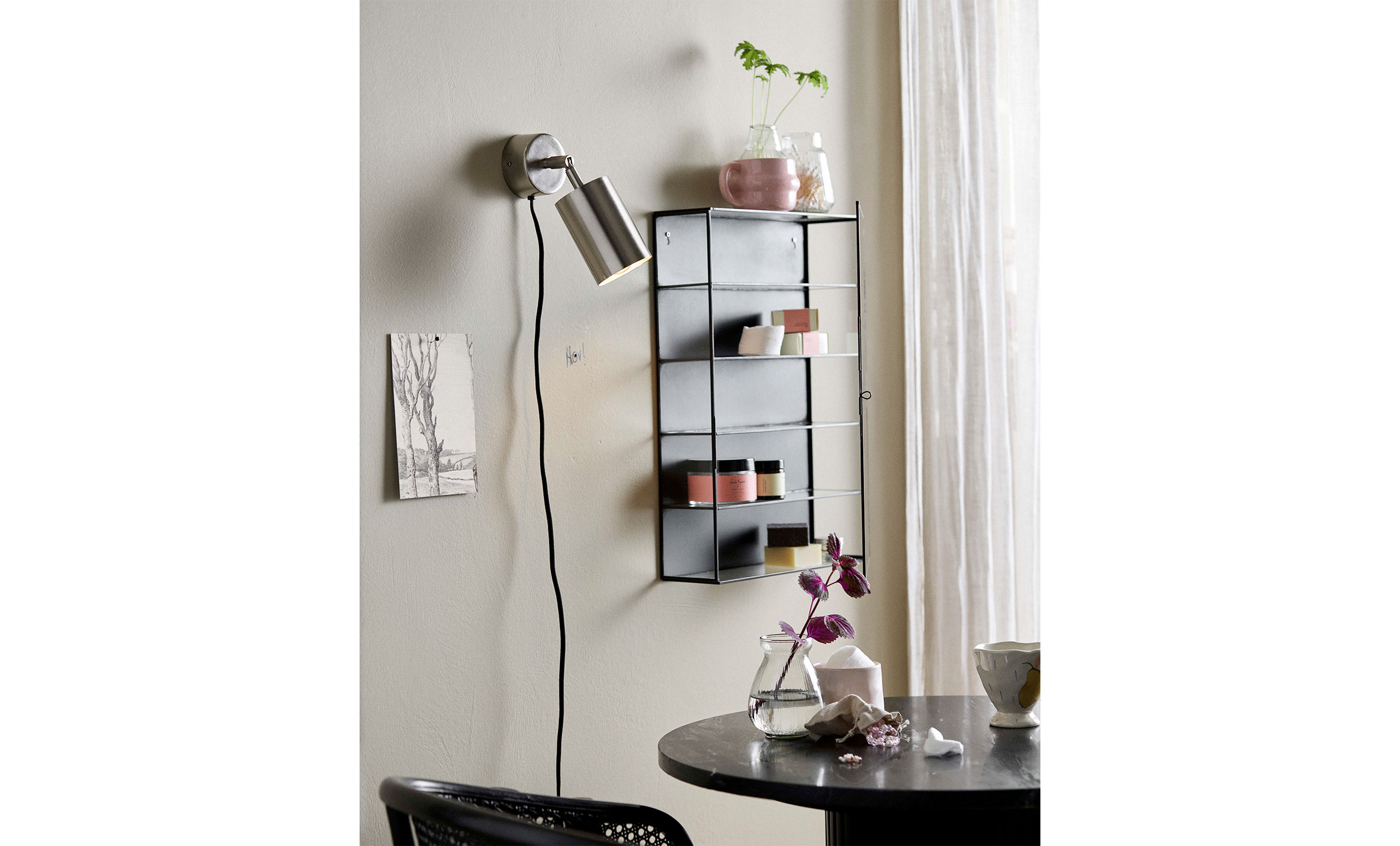 MAIA Vägglampa Krom från Nordal, bild 2