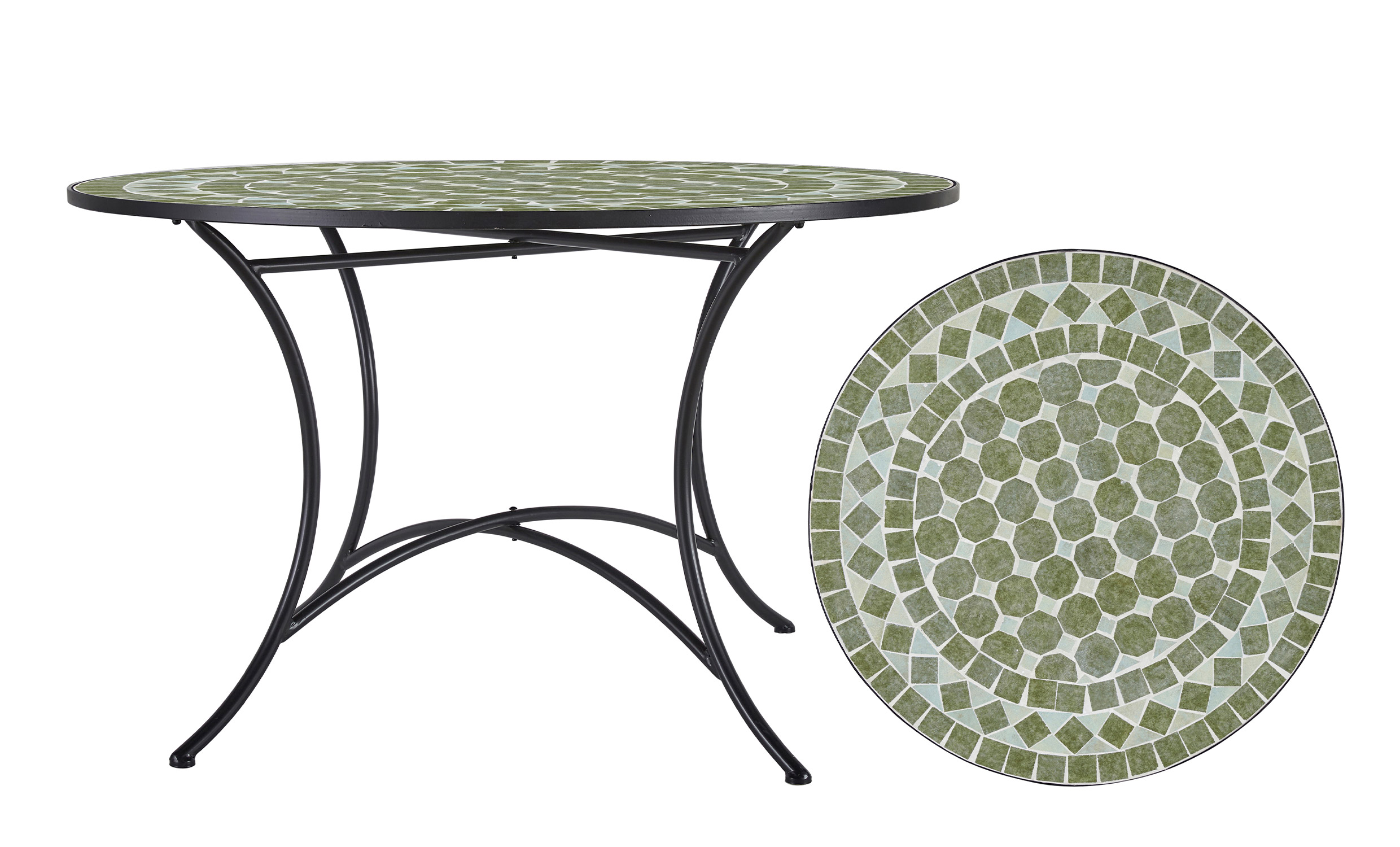 VENICE Bord 100x72 Gr�nmelerad/Svart