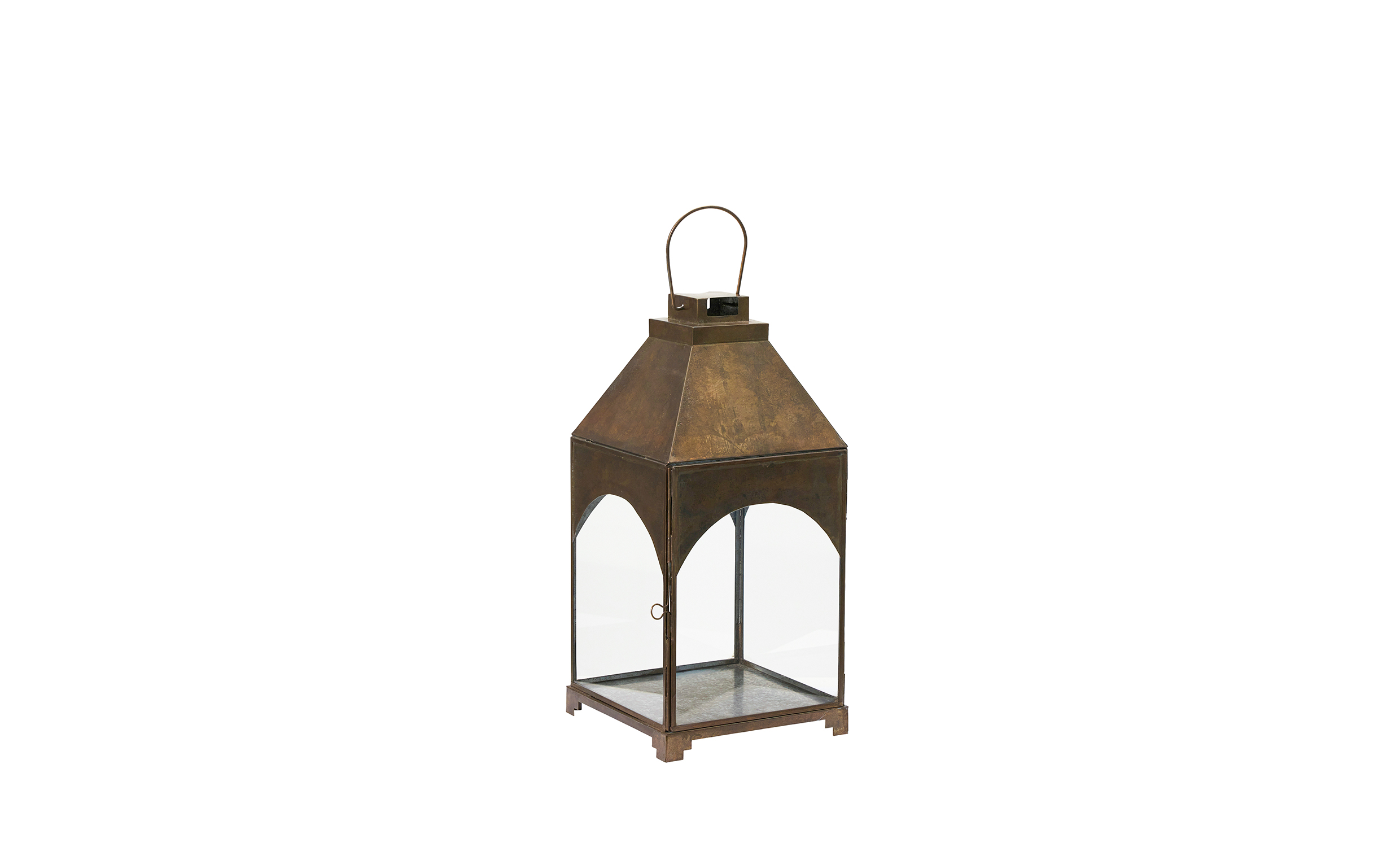ARCH Lykta 38 cm Antik Mssing