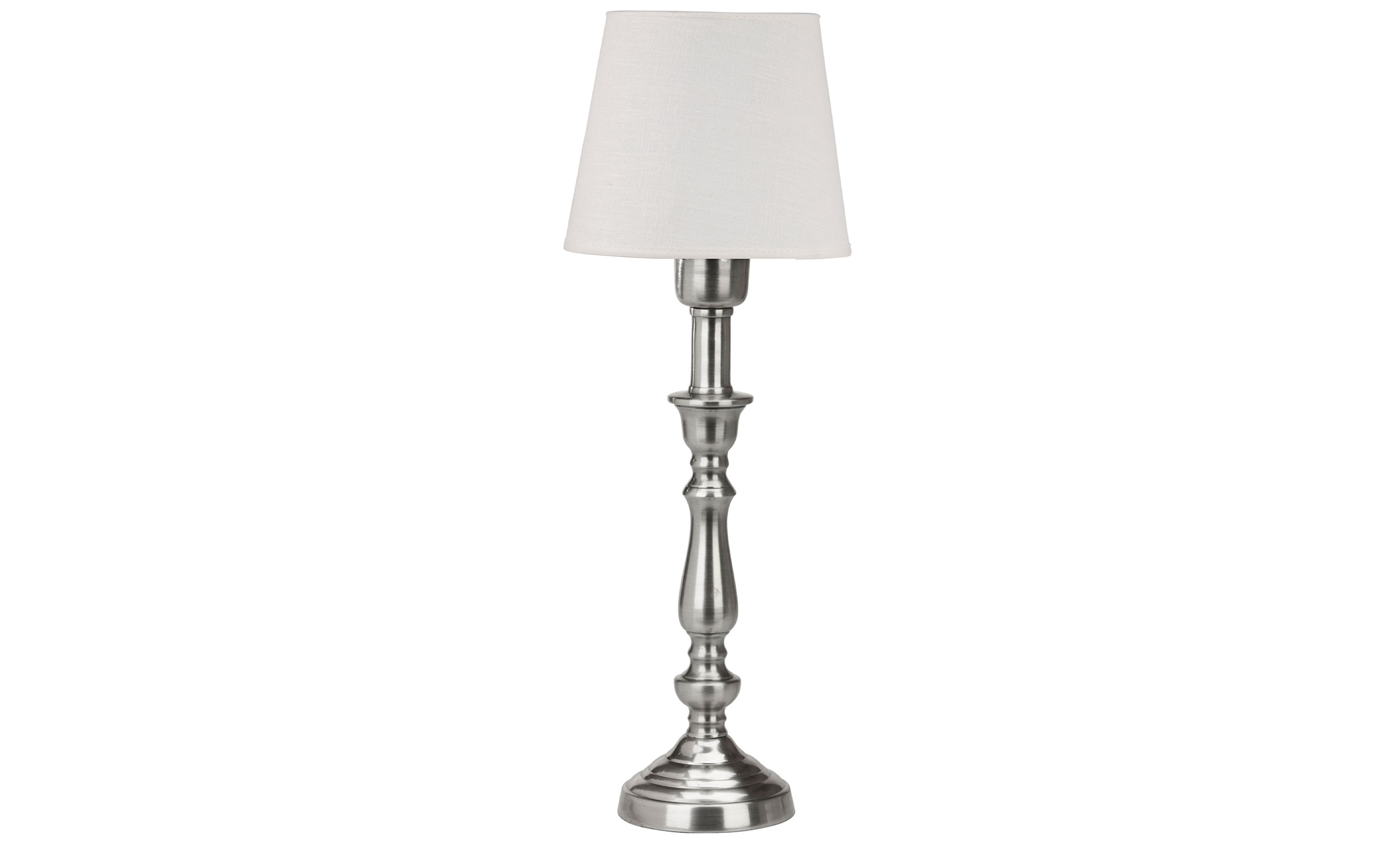THERESE Bordslampa 43cm Silver/Offwhite