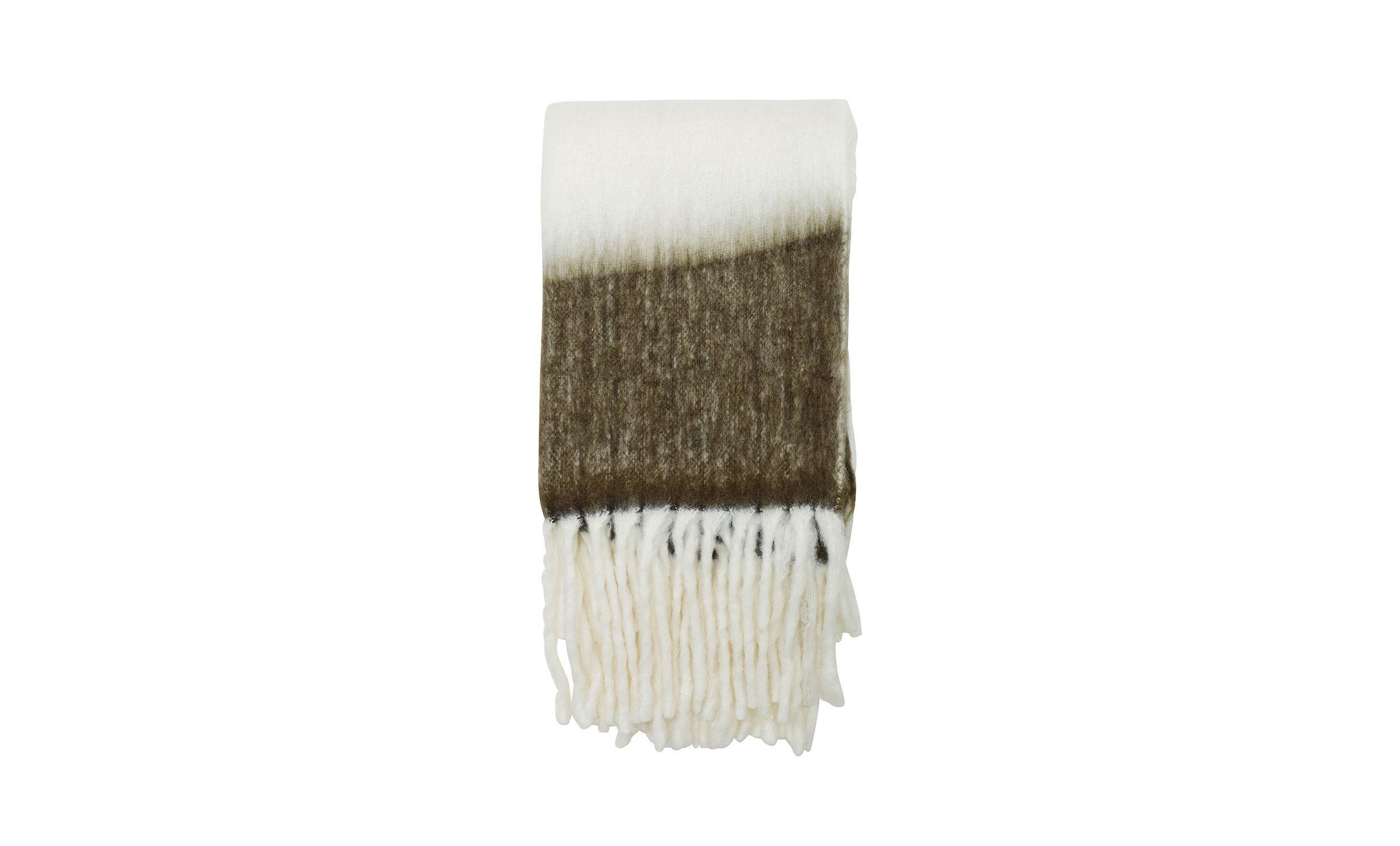 ANAYA Pläd Vit/Beige/Brun
