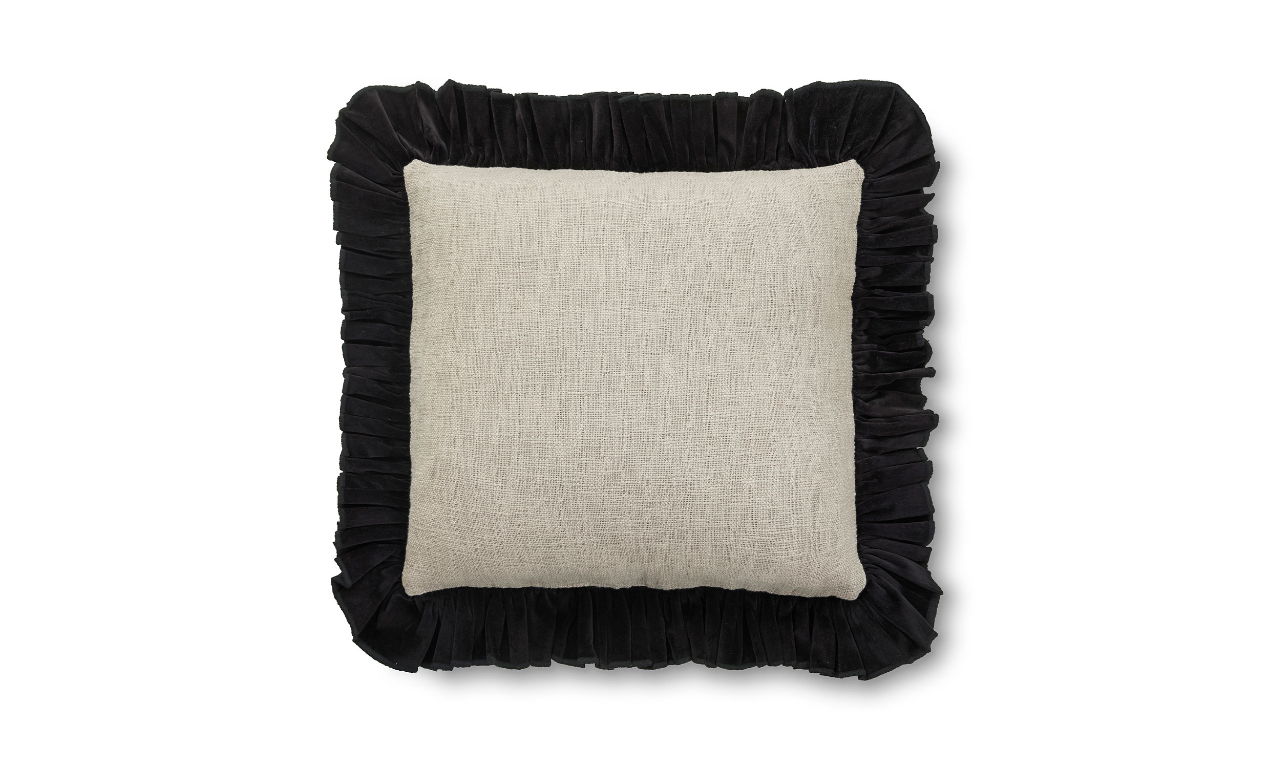VELORA Kuddfodral 60x60 Natur/Svart