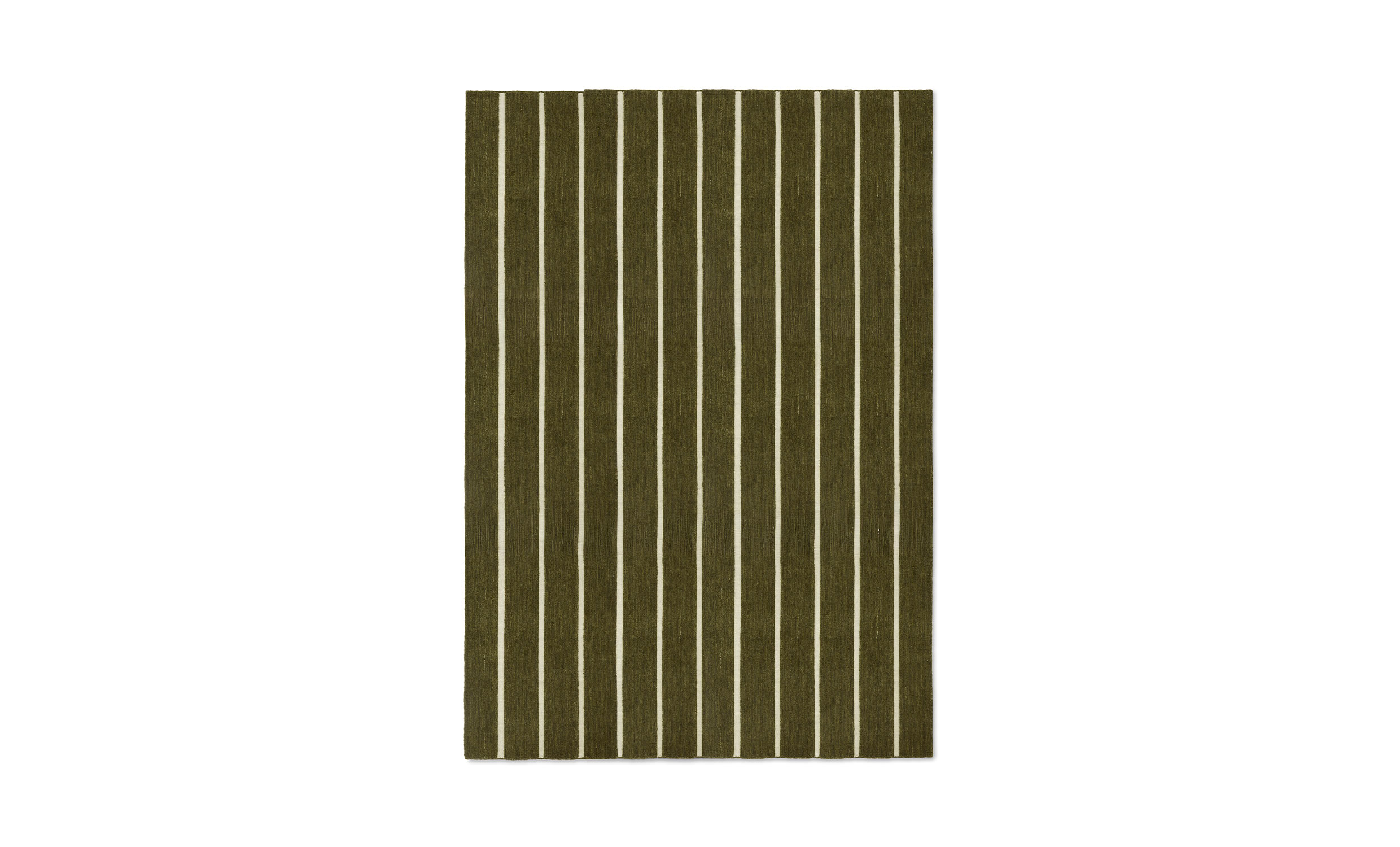 DECO STRIPE Matta 200x300 Mossgrön