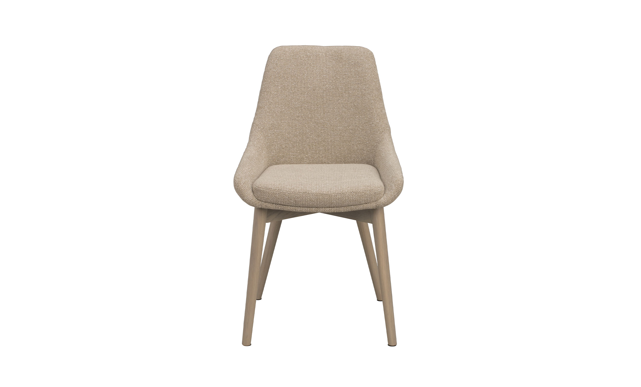 DENLEY Stol Ljusbeige, Vitpig Ek