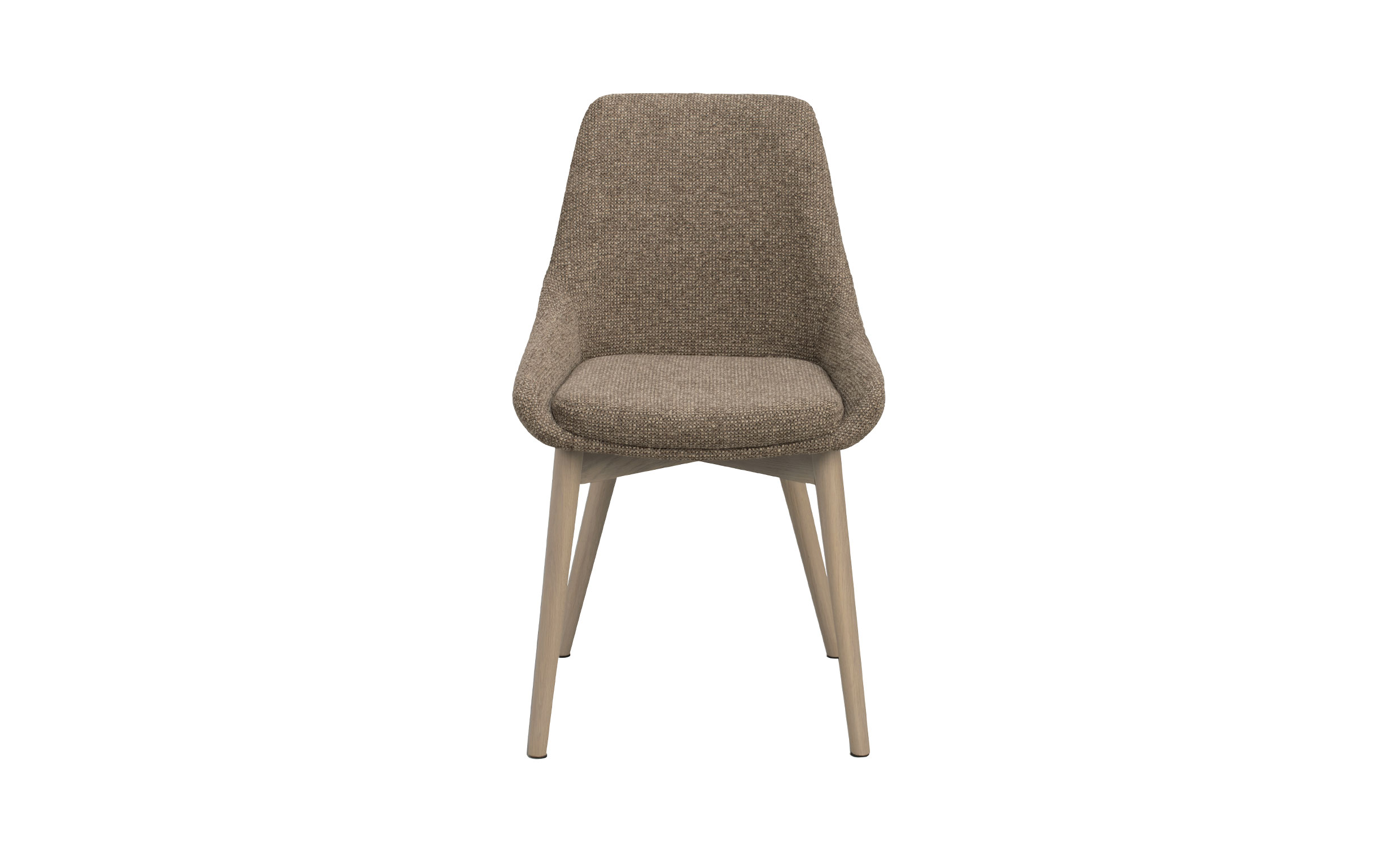 DENLEY Stol Mörkbeige, Vitpig Ek