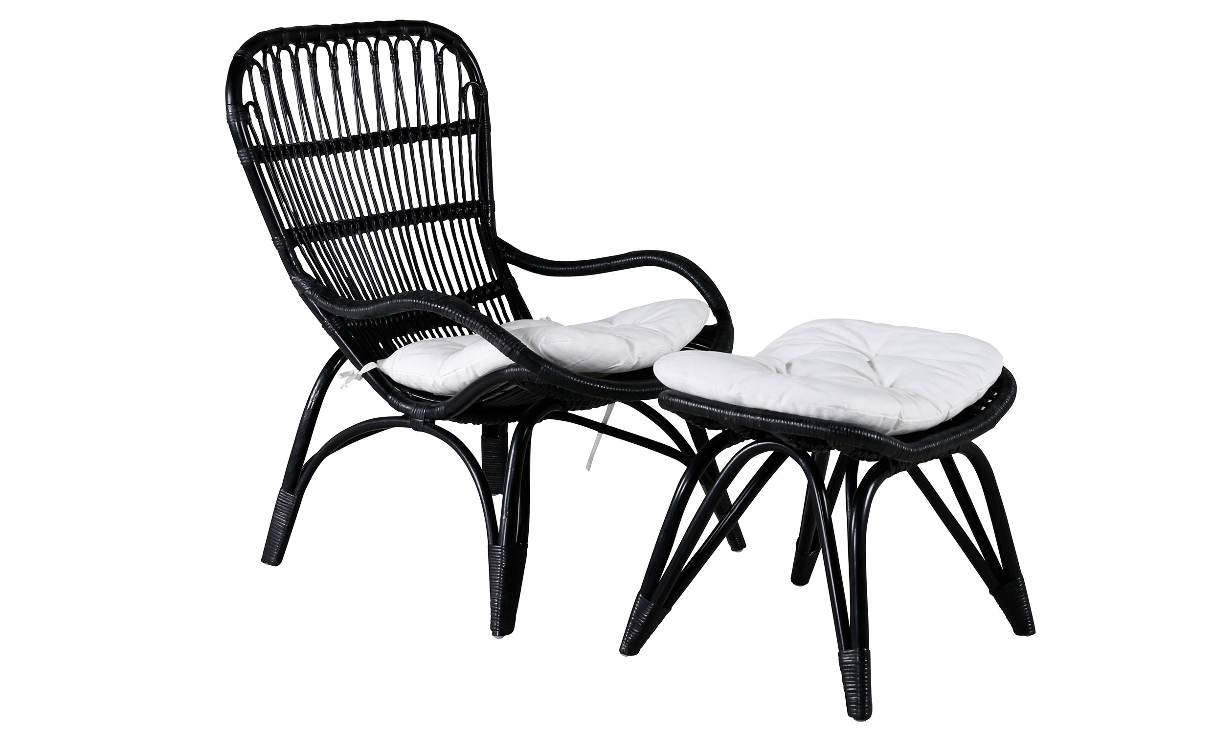 EDVIN Loungeftlj Svart/Offwhite