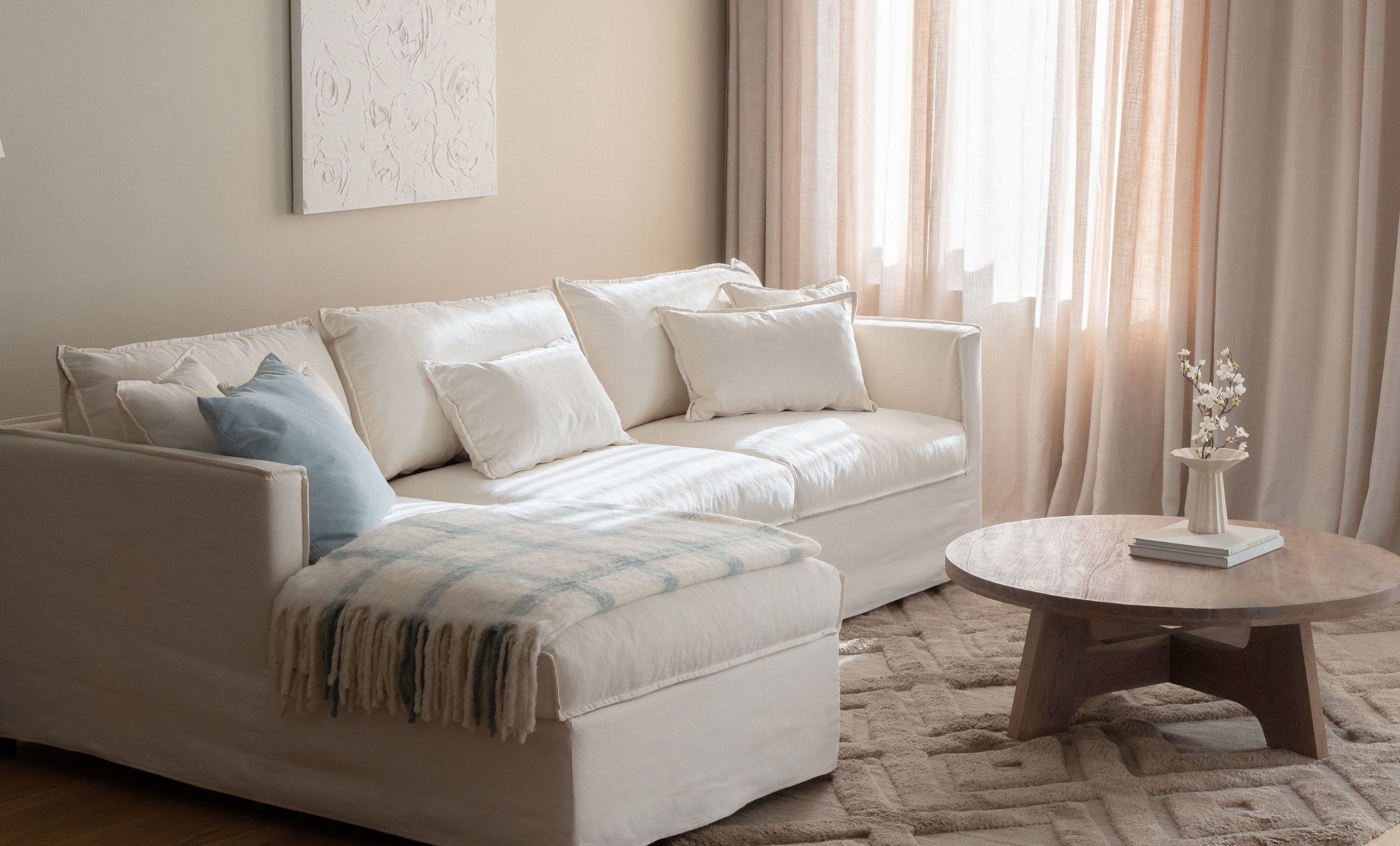 MILFORD Bäddsoffa Divan Vänster Beige från SoffaDirekt, bild 2