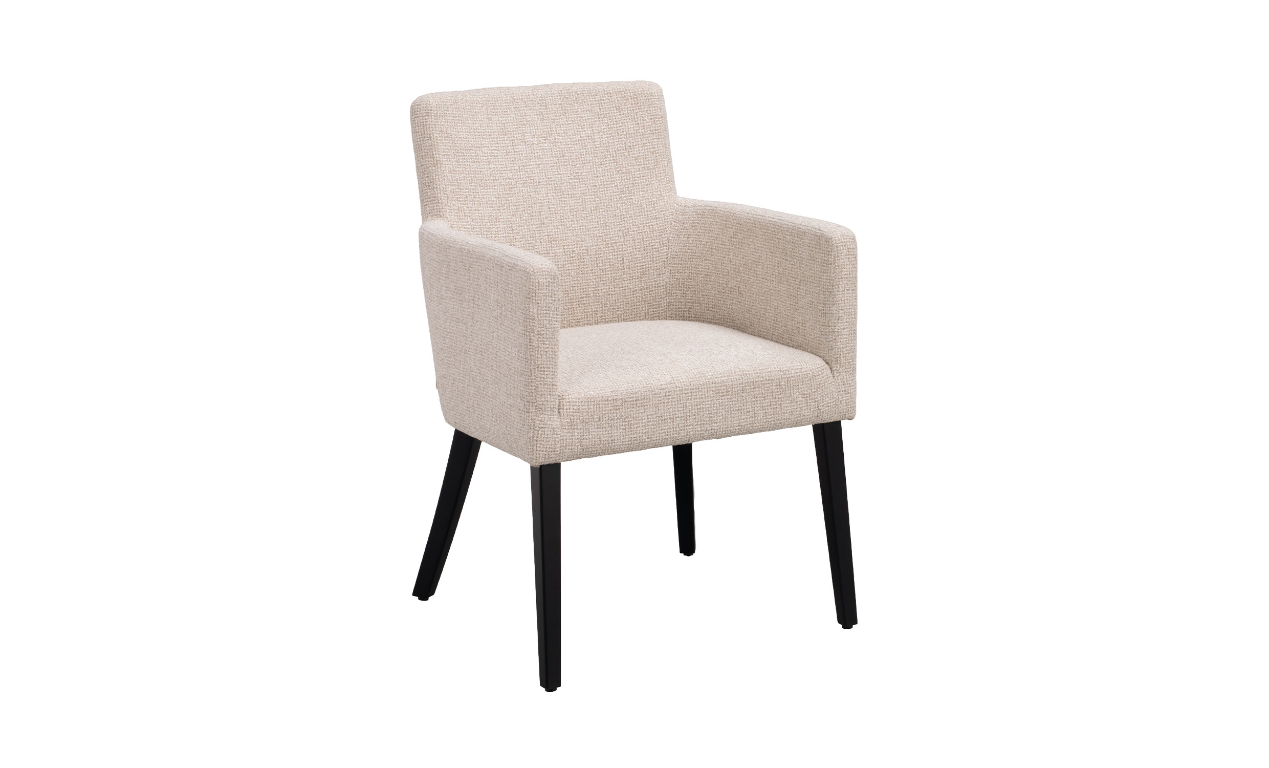 HUDSON Karmstol Svart Ek/Ljusbeige