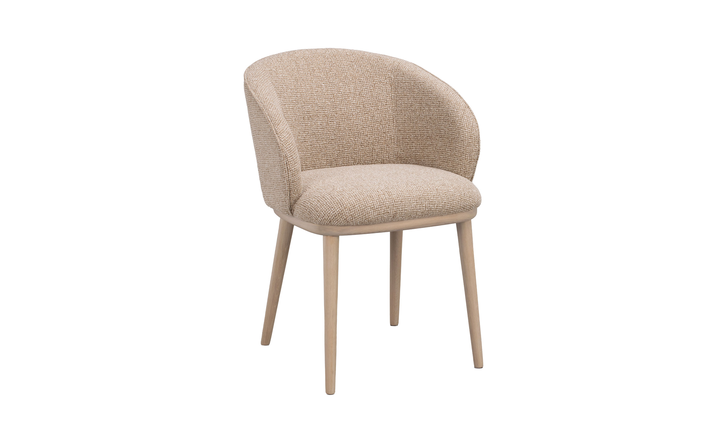 JUDSON Karmstol Vitpig Ek/Beige