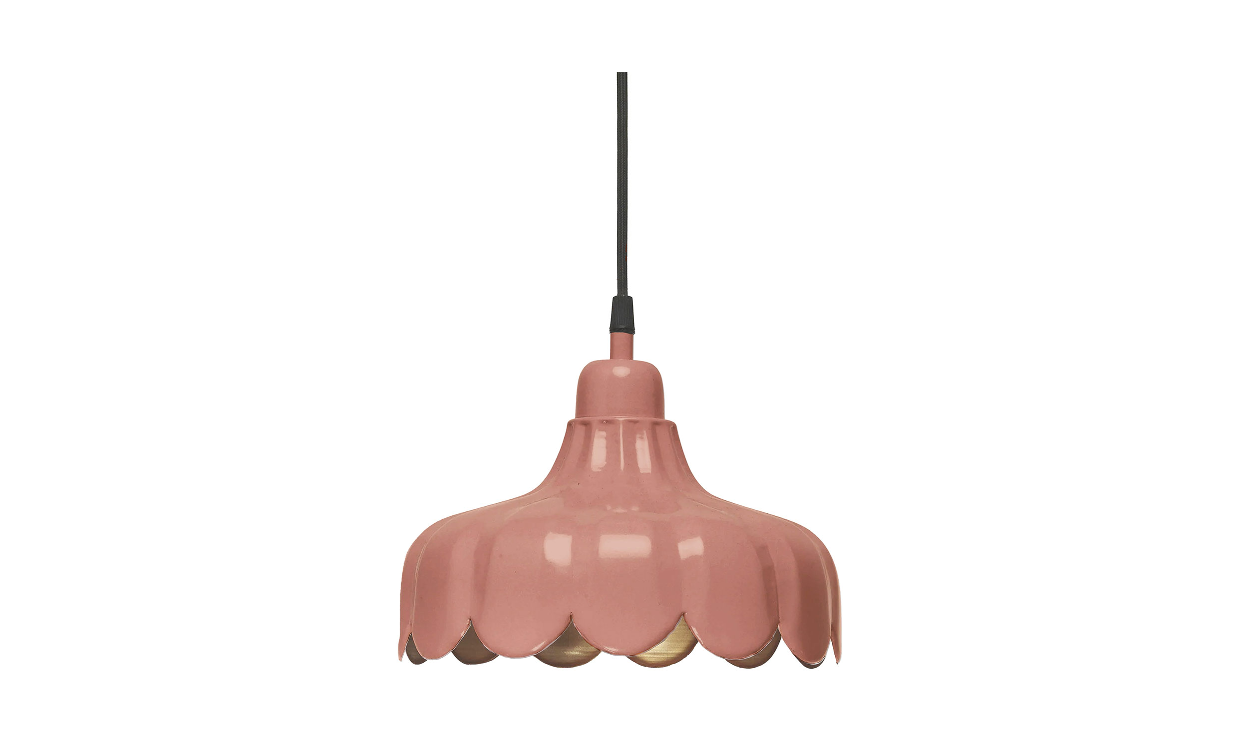 WELLS Taklampa 24cm Mellanrosa/Guld