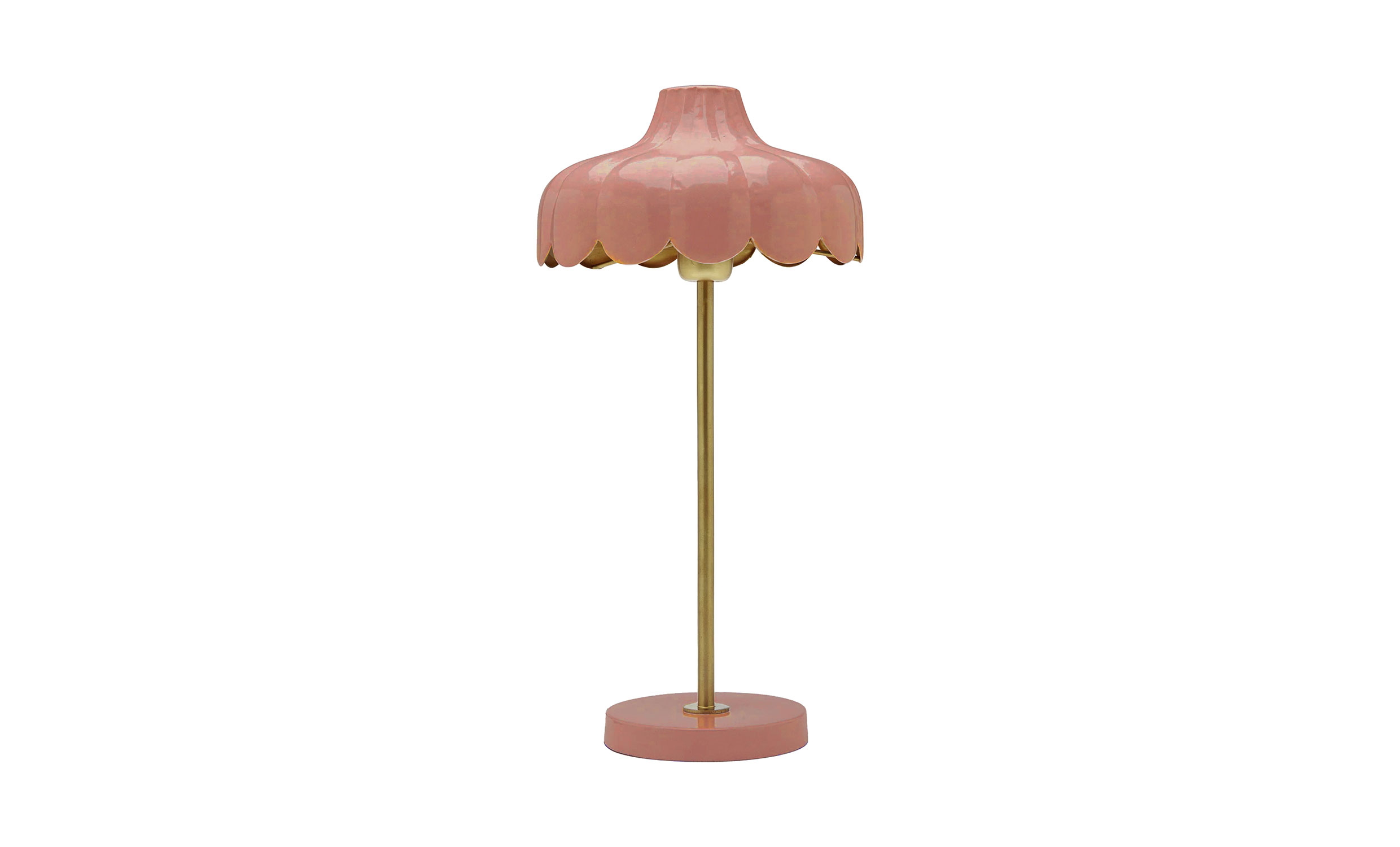 WELLS Bordslampa 50cm Mellanrosa/Guld