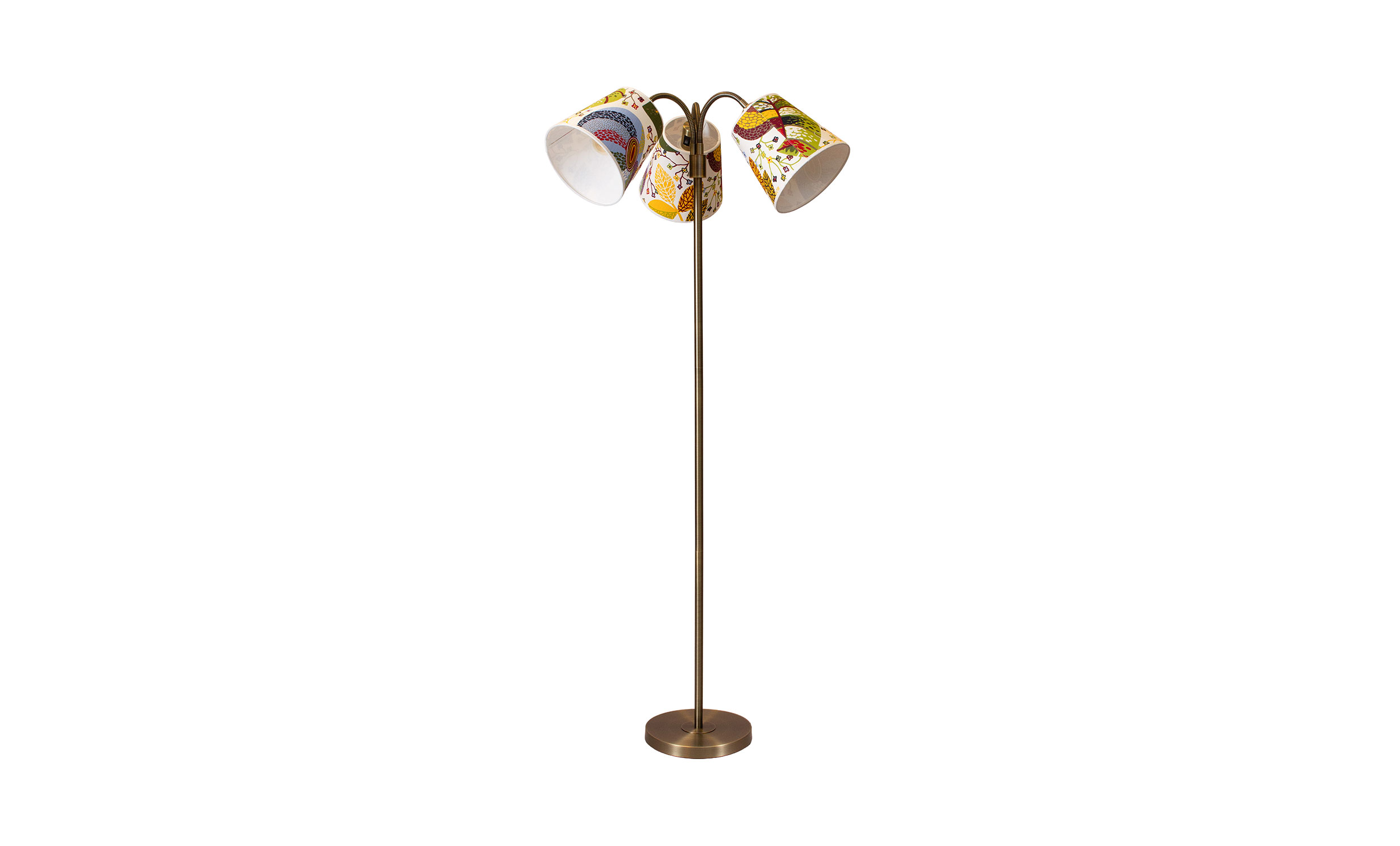 AMY Golvlampa 150cm Antikmässing/Multi