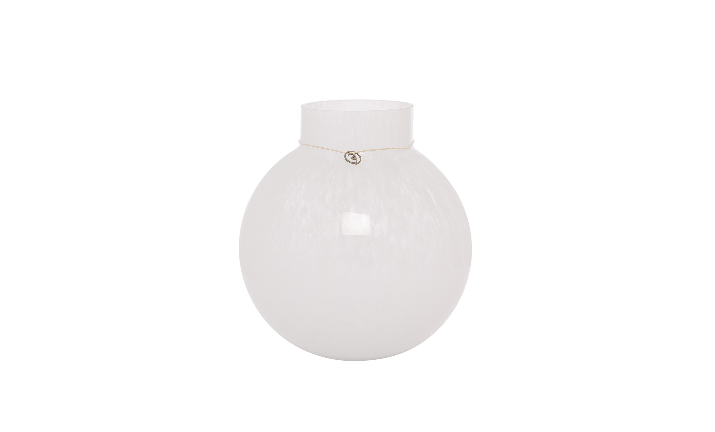 GLASVAS Rund 14cm Vit