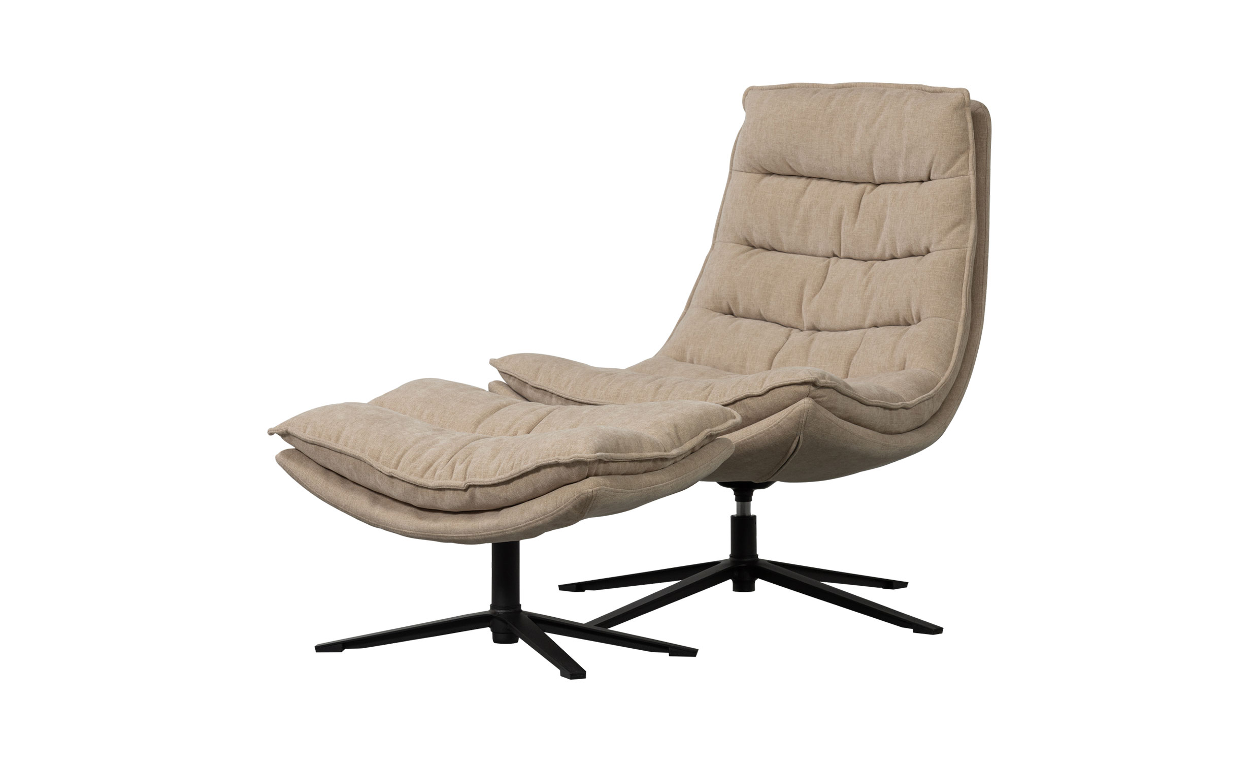 KUBE F�t�lj med fotpall Natur