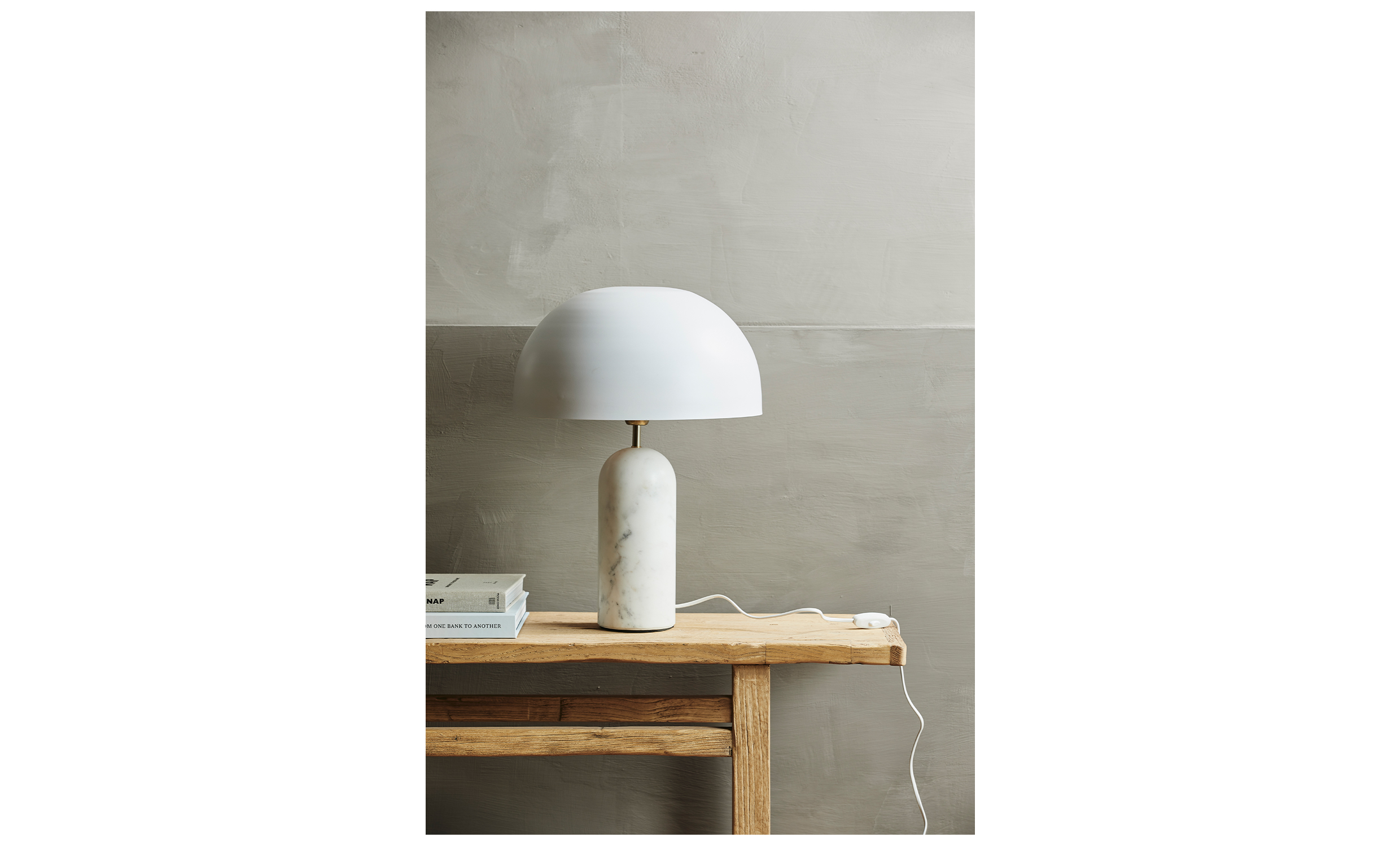 ATLAS Bordslampa Marmor Vit från Nordal, bild 2