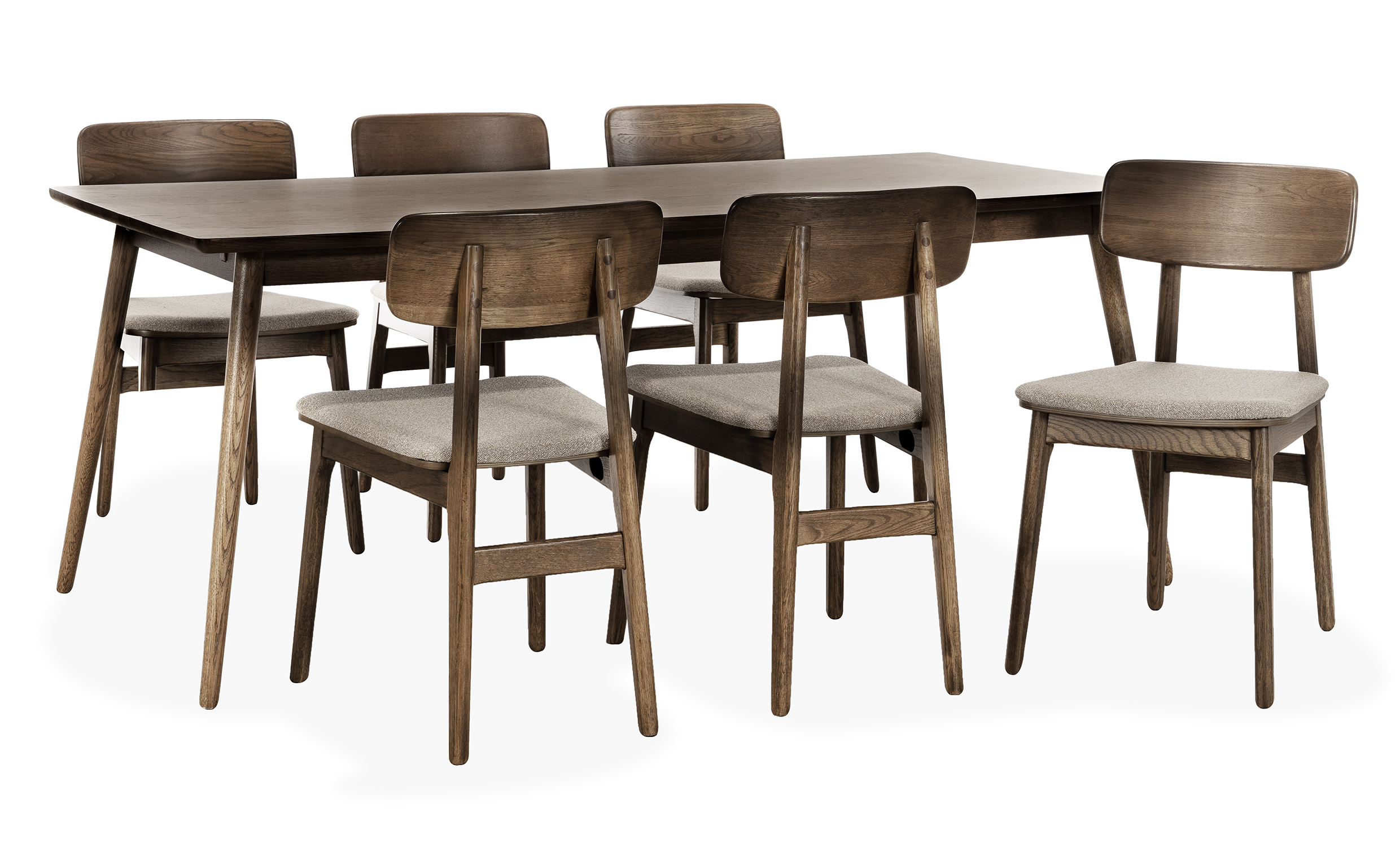 BLANCA 190/LINO Matgrupp 6 Stolar M�rkbrun