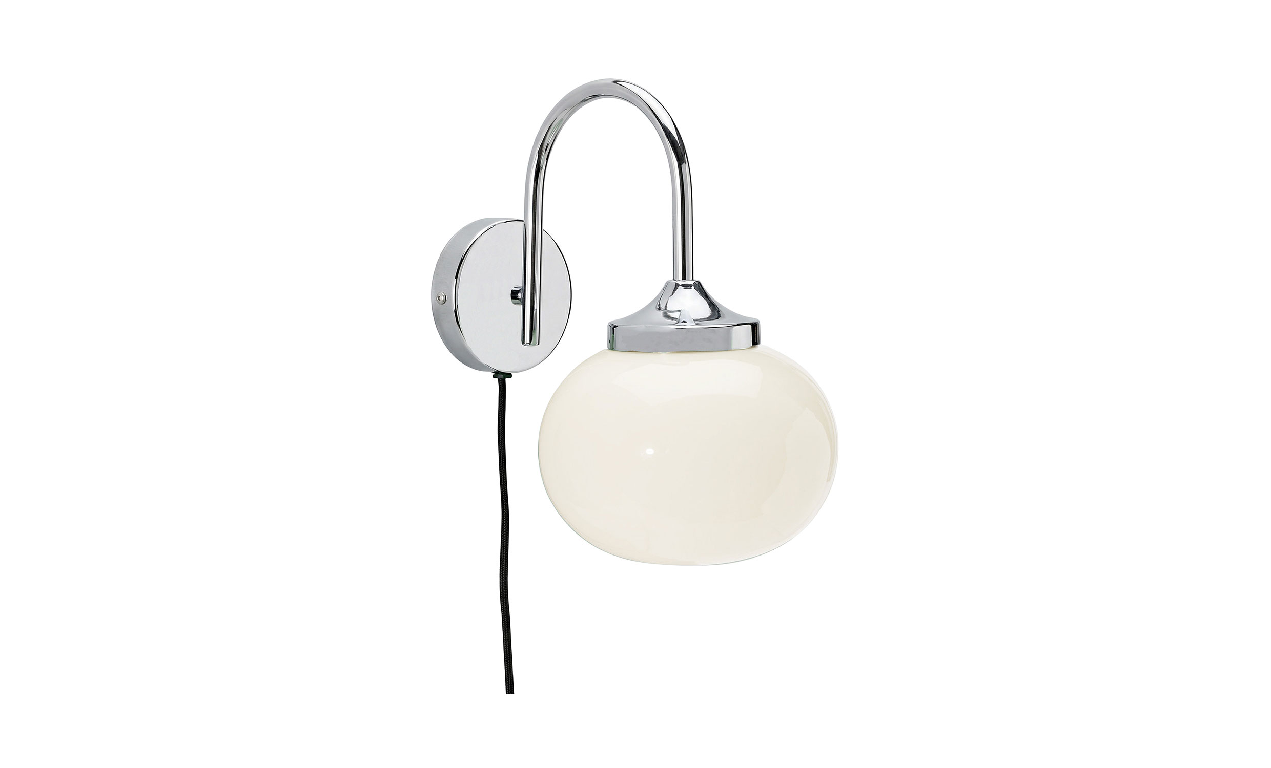 ELSY Vägglampa 26cm Vit/Krom