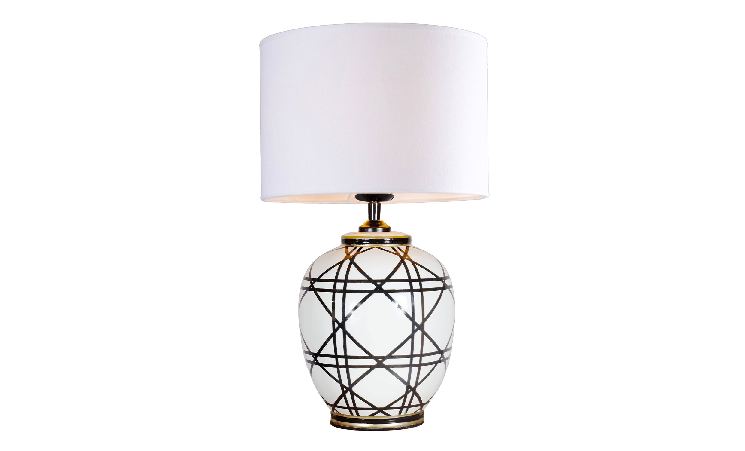NEW YORK Bordslampa 46cm Svartvit
