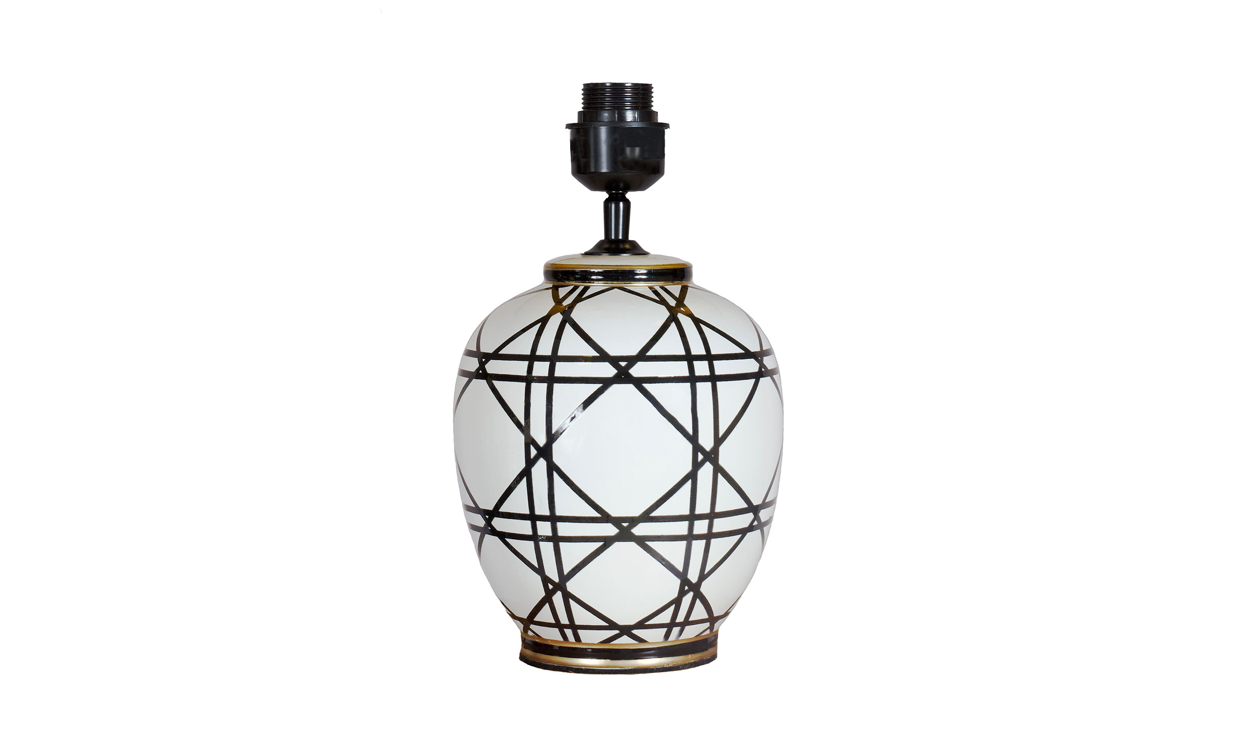 NEW YORK Lampfot 32cm Svartvit