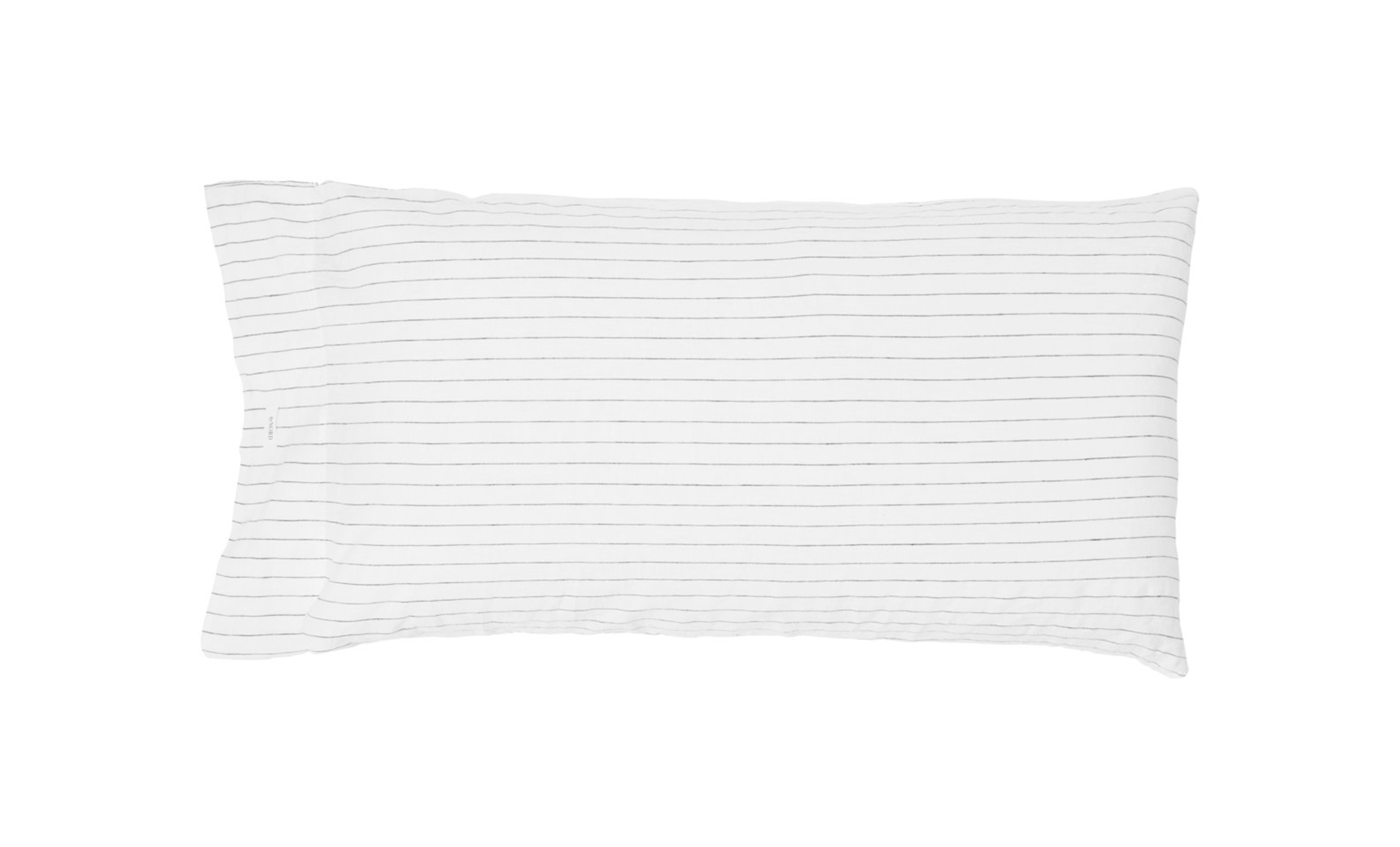 GUNHILD Kuddfodral 50x90 Linne Vit/Mrkgr
