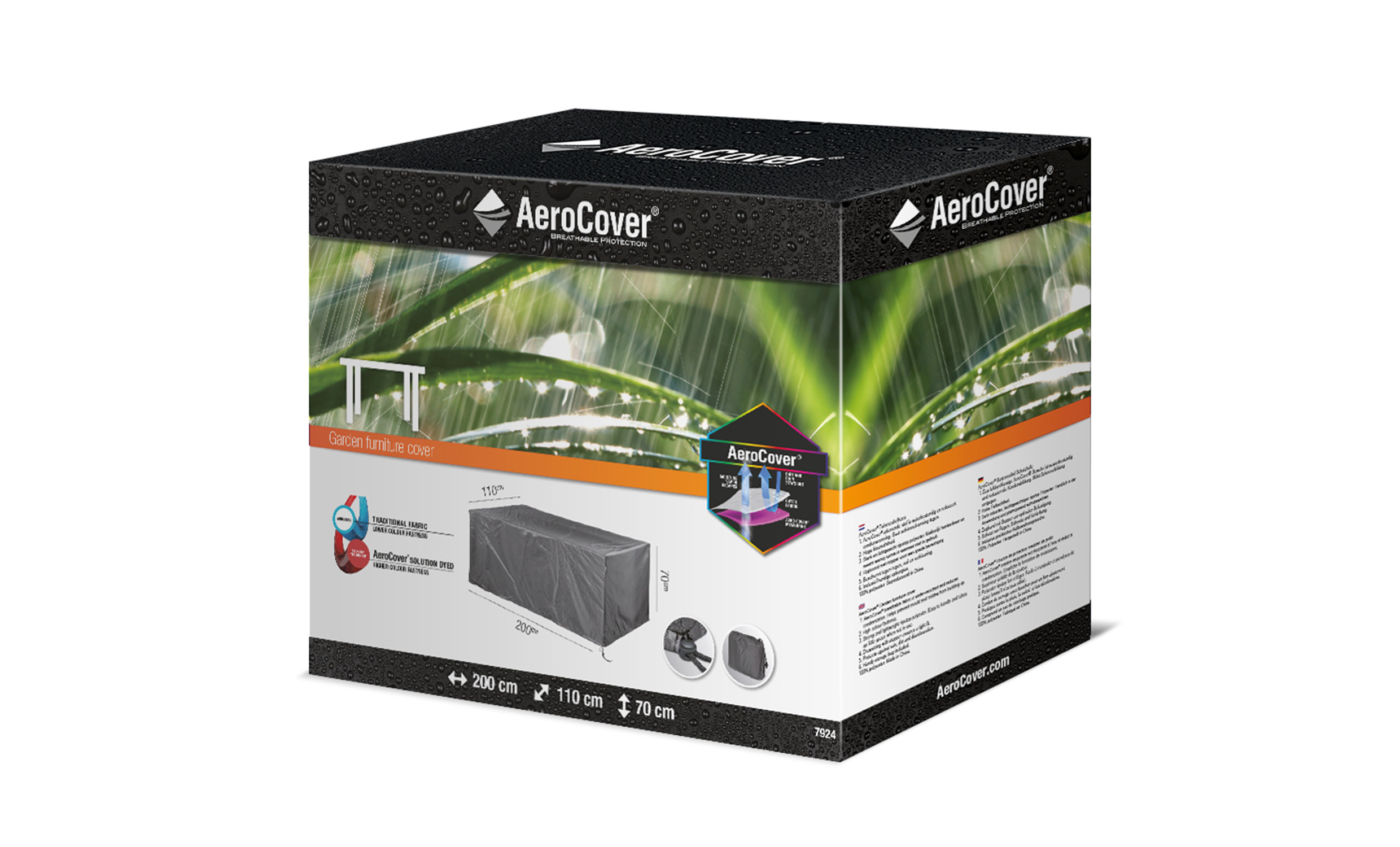 AEROCOVER Mbelskydd Antracit 200x110xH70