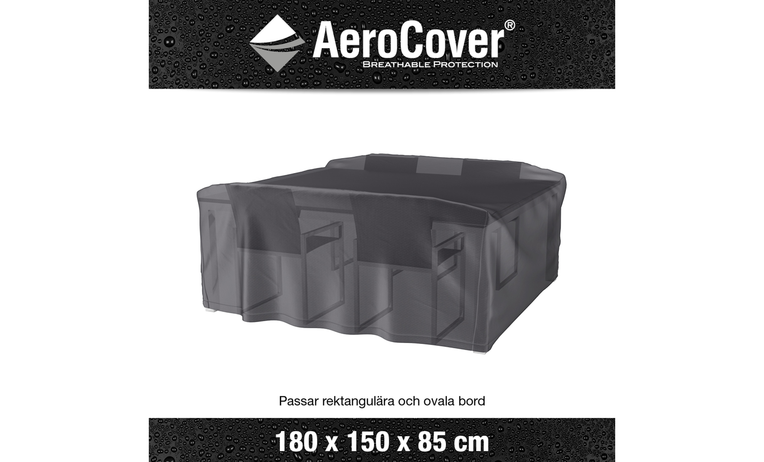 AEROCOVER Mbelskydd Antracit 180x150xH85
