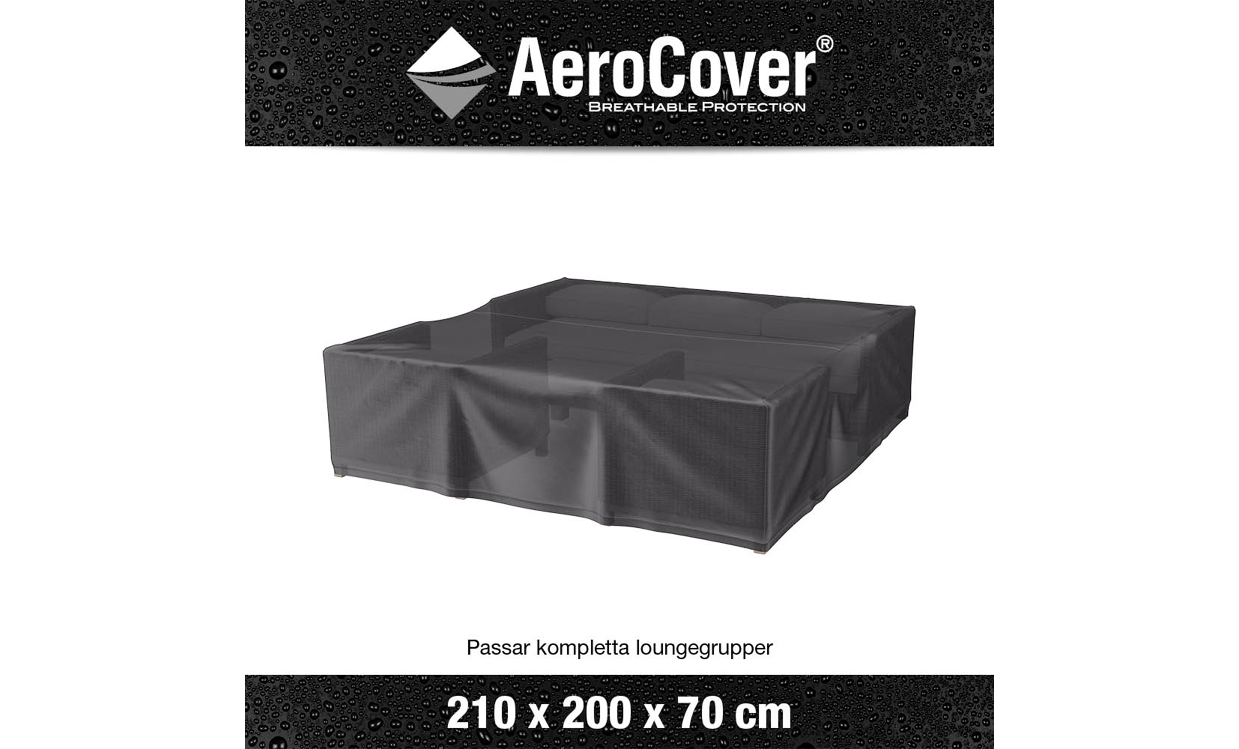 AEROCOVER Soffgruppsskydd 210x200x70 Antracit
